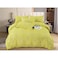 MMM HOME 4-Pieces Embroidered Single Size Duvet Cover Set ,1 Duvet Cover + 1 Fitted Sheet + 2 Pillow Covers,Elegant Design