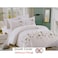 MMM HOME 6-Pieces Embroidered King Size Duvet Cover Set ,1 Duvet Cover + 1 Fitted Sheet + 4 Pillow Covers,Elegant Design