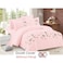 MMM HOME 6-Pieces Embroidered King Size Duvet Cover Set ,1 Duvet Cover + 1 Fitted Sheet + 4 Pillow Covers,Elegant Design