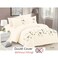 MMM HOME 6-Pieces Embroidered Super King Size Duvet Cover Set ,1 Duvet Cover + 1 Fitted Sheet + 4 Pillow Covers,Elegant Design