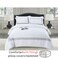 MMM HOME 6-Pieces Embroidered King Size Duvet Comforter Quilt Set ,1 Embroidered Comforter + 1 Fitted Sheet + 4 Pillow Covers,Elegant Design