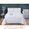 MMM HOME 6-Pieces Embroidered King Size Duvet Comforter Quilt Set ,1 Embroidered Comforter + 1 Fitted Sheet + 4 Pillow Covers,Elegant Design