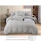 MMM HOME 6-Pieces Embroidered King Size Duvet Comforter Quilt Set ,1 Embroidered Comforter + 1 Fitted Sheet + 4 Pillow Covers,Elegant Design