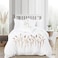 MMM HOME 6-Pieces Embroidered King Size Duvet Comforter Quilt Set ,1 Embroidered Comforter + 1 Fitted Sheet + 4 Pillow Covers,Elegant Design