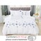 MMM HOME 6-Pieces Embroidered King Size Duvet Comforter Quilt Set ,1 Embroidered Comforter + 1 Fitted Sheet + 4 Pillow Covers,Elegant Design