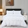 MMM HOME 6-Pieces Embroidered King Size Duvet Comforter Quilt Set ,1 Embroidered Comforter + 1 Fitted Sheet + 4 Pillow Covers,Elegant Design