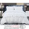 MMM HOME 6-Pieces Embroidered King Size Duvet Comforter Quilt Set ,1 Embroidered Comforter + 1 Fitted Sheet + 4 Pillow Covers,Elegant Design