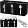 Suzile Acrylic Cutlery Storage Organizer Bin - 3 Section Silverware Caddy for Kitchen
