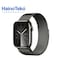 Haino Teko Series 10 Jet Black Smart Watch With Large Screen AMOLED Display AI Voice Assistance 3 Pair Straps and Charging Cable Black Designed For Ladies and Gents