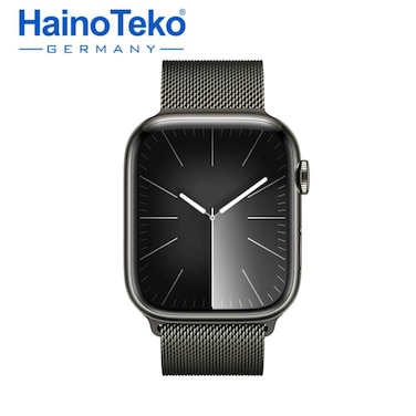 Haino Teko Series 10 Jet Black Smart Watch With Large Screen AMOLED Display AI Voice Assistance 3 Pair Straps and Charging Cable Black Designed For Ladies and Gents