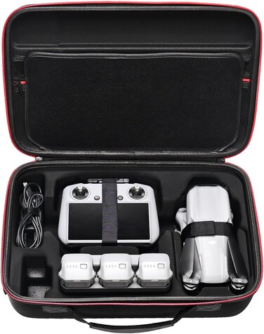 RLSOCO Travel Case for DJI Air 3S/Air 3 Fly More Combo   Fits Air 3 Body, DJI RC/RC 2 Controller, Batteries x 4, Charger, Charging Hub, Propellers   Compact Design with YKK Zipper &amp; Scratch Protection