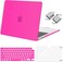 MOSISO Compatible with MacBook Air 13 inch Case 2025 2024 2023 2022 M4 A3240 M3 A3113 M2 A2681, Plastic Hard Shell&amp;Keyboard Cover&amp;Screen Film&amp;Type C for MacBook Air 13.6 inch Case, Bright Rose
