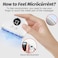 Electric Scalp Massager, , Gua Sha Massage Tool, Portable Gua Sha Tools for Skin Care, Body Pain Relief with 9 Power Strength and 4 Modes, Micro Current, Vibration (White)