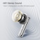 QCY AilyBuds Clear Bluetooth Earphones, HiFi TWS Wireless Earbuds, 4 Mics ENC Clear Call, Low Latency Mode, 10-Min Quick Charge, Semi in-Ear Comfortable Fit, White