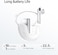 QCY AilyBuds Clear Bluetooth Earphones, HiFi TWS Wireless Earbuds, 4 Mics ENC Clear Call, Low Latency Mode, 10-Min Quick Charge, Semi in-Ear Comfortable Fit, White