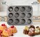 Non-Stick Mini Brownie Cake Pan, 12-Cavity Carbon Steel Fluted Cake Baking Tray for Muffins, Jelly, Chocolate &amp; Desserts   Oven Safe, Easy Release &amp; Easy Clean Bakeware