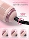 DOSCHER 3 in 1 Hair Dryer Brush &amp; Straightener Brush, 3 Heat/2 Speed Settings Ceramic Ionic Ceramic Dryer and Styler for All Hair Types, Professional One-Step Hair Dryer 1200W Pink