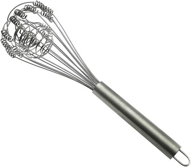 Stainless Steel Egg Beater Hand Whisk Mixer - Heavy Duty Manual Whisk for Baking, Cooking, Beating Eggs, Mixing Batter, Durable Ergonomic Handle