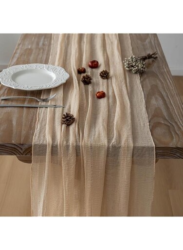 Cheesecloth Table Runner, Rustic Boho Gauze, 120 Inch 10 FT Cheese Cloth for Wedding Baby Shower Bridal Shower Birthday Engagement Party Long Sheer