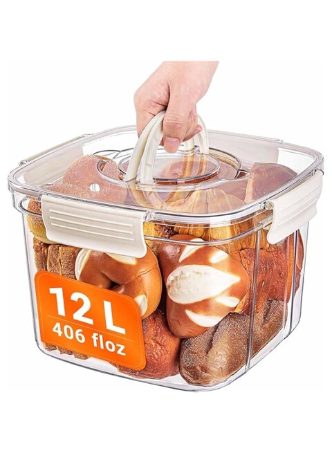 Tazweeq Kitchen Countertop Bread Boxes, Kitchen Pantry Large Sealed Food Storage Boxes, Portable Bread Mixing Containers with Handles