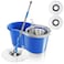 HYX Spin Mop Bucket System, 360 Spin Mop &amp; Bucket Floor Cleaning Mop Bucket With 2 Microfiber Replacement Head Refills
