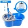 HYX Spin Mop Bucket System, 360 Spin Mop &amp; Bucket Floor Cleaning Stainless Steel Mop Bucket With 2 Microfiber Replacement Head Refills