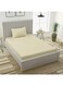 Single Bed Sheet Set with 1 Pillowcase 50&Atilde;&mdash;75cm 100% Microfiber Sateen 155&Atilde;&mdash;240cm Flat Sheet 1cm Stripe Soft Twin Bed Sheet Set for Hotels &amp; Home Cream