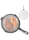 SYOSI Stainless Steel Grease Splatter Screen for Frying Pan, 9.8 Inch Fine Mesh Splatter Guard, Stops 99% of Hot Oil Splash - Protects Skin from Burns - Keeps Kitchen Clean for Cooking Frying