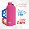 ZeroSpace Stainless Steel Water Bottle, 750ml Insulated Water Bottle for Kids School, Double Wall Water Thermos Flask for Hot &amp; Cold Drinks, Sports Hot Water Bottle (Dark Pink)