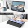 ZOOMEE Case for Samsung Galaxy Tab S10 Ultra/Tab S9 Ultra 14.6-Inch with S Pen Holder, Clear Transparent PC Back, Shockproof Tri-Fold Stand Tablet Cover, Auto Wake/Sleep