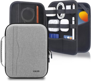 Lacdo Hard Tablet Sleeve Carrying Case for 11 inch iPad A16   11 inch iPad Pro M5 M4   11 inch iPad Air M3 M2   10.9" iPad   10.2" iPad   10.9" IPad Air, Galaxy Tab A9+ 11" Protective Bag  Gray