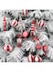 MISTHO 14 Pack Candy Hanging Christmas Ornaments Lollipop Cane Ornaments with String for Christmas Tree DIY Craft Holiday Party Favors
