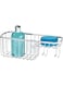 iDesign Gia Suction Bathroom Shower Caddy Combo Organizer Basket for Shampoo, Conditioner, Soap, Silver - ID57302ES