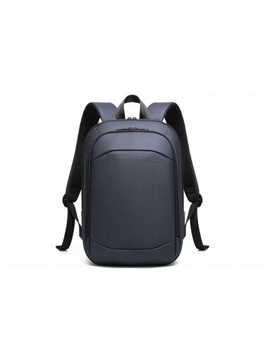 حقيبة ظهر موبكوس زرقاء 8787TN مقاومة للماء ومضادة للسرقة، مزودة بمنفذ شحن USB، حقيبة ظهر مثالية للسفر والعمل للرجال والنساء، مصنوعة من قماش أكسفورد المتين، تتسع لأجهزة الكمبيوتر المحمولة حتى 17.3 بوصة، حقيبة أنيقة للعمل والدراسة.