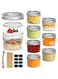 ComSaf Mini Mason Jars 4oz - 8 Pack, Regular Mouth Mason Jar with Lids and Seal Bands, Small Glass Canning Jar for Spice, Jam, Honey, Jelly, Dessert, Shower Wedding Favors, DIY Candles Decor