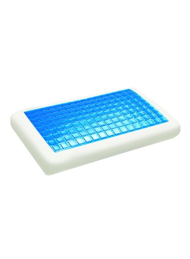 Memory Foam Pillow in White and Blue Color, Size 40x70cm