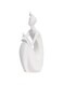 IMAAYA Creative Character Girl And Bird Figurine, Ceramic Abstract Woman Statue, Living Room Home Decor Accents (White)