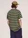 Mei Stylish Unisex Street Style Crew Neck Loose Fit Oversize T-shirt, XL Size, Green Stripe