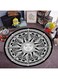 NSXBY 3D Visual Illusion Non Slip Carpet - Round Polyester Black White Vortex Carpet - For Living Room Dining Room Bedroom-E Diameter:100cm