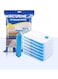 Vacuum Compression Storage Bags, 5 Pack Vacuum Bags (2L+2M+1J+1Pump) with free Hand Pump, Vacuum Seal Bag for Clothes, Bedding, Blankets, Pillows, Seasonal Storage for Home &amp; Travelling
