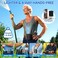 AUTO FAMILY Portable Hanging Waist Fan &ndash; Rechargeable Hands-Free Cooling Fan with Digital Display for Outdoor Work, Camping, Hiking &amp; Travel (AF-Black)
