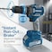 Auto Family 21V Lithium-Ion Power, 1800 RPM, 120Nm High Torque Output, 1.5-13mm Chuck Capacity Brushless Cordless Drill Set, Double Battery Power Kit with Charger, Rechargeable Hand Drill