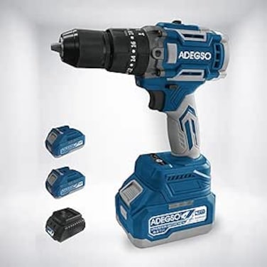 Auto Family 21V Lithium-Ion Power, 1800 RPM, 120Nm High Torque Output, 1.5-13mm Chuck Capacity Brushless Cordless Drill Set, Double Battery Power Kit with Charger, Rechargeable Hand Drill
