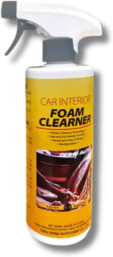 AUTO FAMILY Car Interior Foam Cleaner &ndash; Multi-Surface Deep Cleaning Spray for Dashboard, Upholstery, Leather, Plastic &amp; Vinyl (car interior foam cleaner)