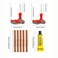 Auto Family 8 - Pcs Tubeless Tire Repair Tool Kit &ndash; Heavy Duty T-Handle Plug Tool Set, Tire Plugging Kit with Reamer, Rubber Strips &amp; Adhesive for Car, Motorcycle