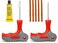 Auto Family 8 - Pcs Tubeless Tire Repair Tool Kit &ndash; Heavy Duty T-Handle Plug Tool Set, Tire Plugging Kit with Reamer, Rubber Strips &amp; Adhesive for Car, Motorcycle