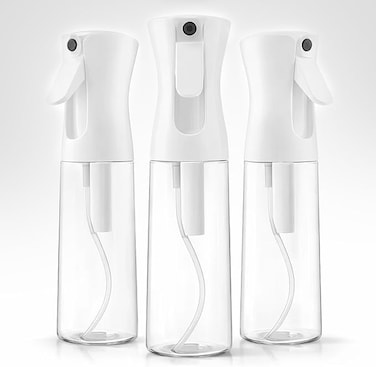 Auto Family 300 Ml Hand Pump Pressure Sprayer Bottle &ndash; Garden Plant Mister, Adjustable Nozzle, Multi-Purpose Water Spray Bottle for Lawn, Cleaning &amp; Home Use (White - 300 Ml - 3Pcs)