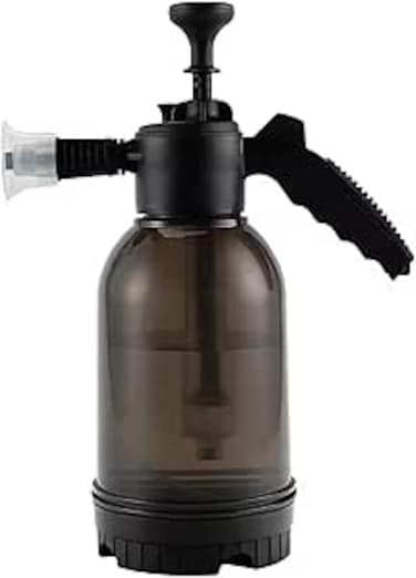 Auto Family 2L Hand Pump Pressure Sprayer Bottle &ndash; Garden Plant Mister, Adjustable Nozzle, Multi-Purpose Water Spray Bottle for Lawn, Cleaning &amp; Home Use (Black - red)