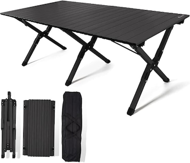 AUTO FAMILY (150 CM) Folding Aluminum Camping Table Black (150 CM)