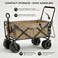 AUTO FAMILY Collapsible Folding Wagon with Table Beige, Portable Large Trolley cart, Bearing Heavy Capacity Beach Garden Shopping Carts &amp; Stroller Wagon (AF1-Green)